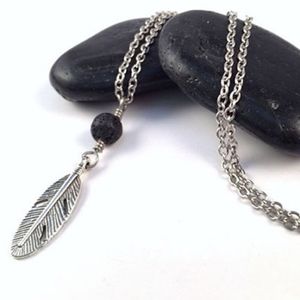 Lava stone essential oil necklace NWB
